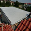 Střecha z hydroizolační folie - závětrné lišty (po realizaci)