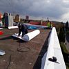 Oprava ploché střechy - folie Sika, zateplení střechy, Praha - při realizaci