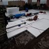 Oprava ploché střechy - Sika folie, zateplení střechy polystyrenem, Praha - při realizaci